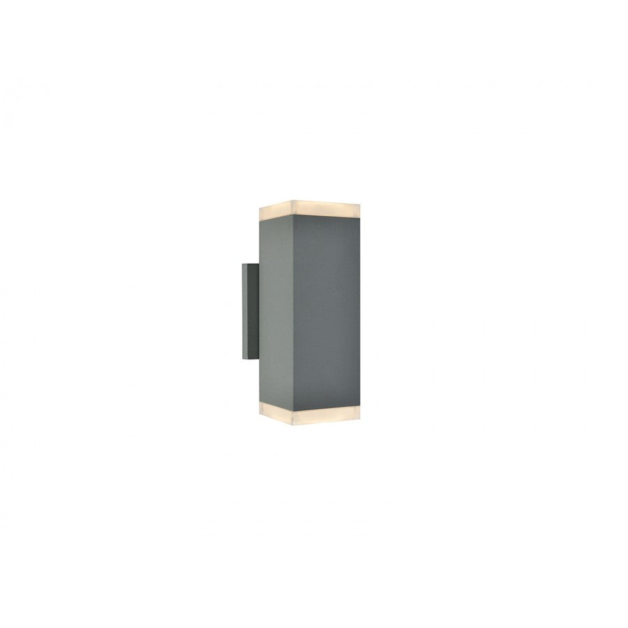 Avenue Lighting Avenue Outdoor 10in 1-Light Outdoor Sconce | Modern Silver and Acrylic | Porch & Entryway | 4 x 4 x 10 in | Model AV9894-SLV