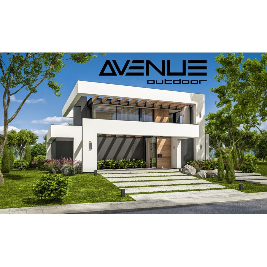 Avenue Lighting Avenue Outdoor 20in 1-Light Outdoor Sconce | Modern Silver Aluminum | Porch & Entryway | 7 x 3 x 20 in | Model AV9895-SLV