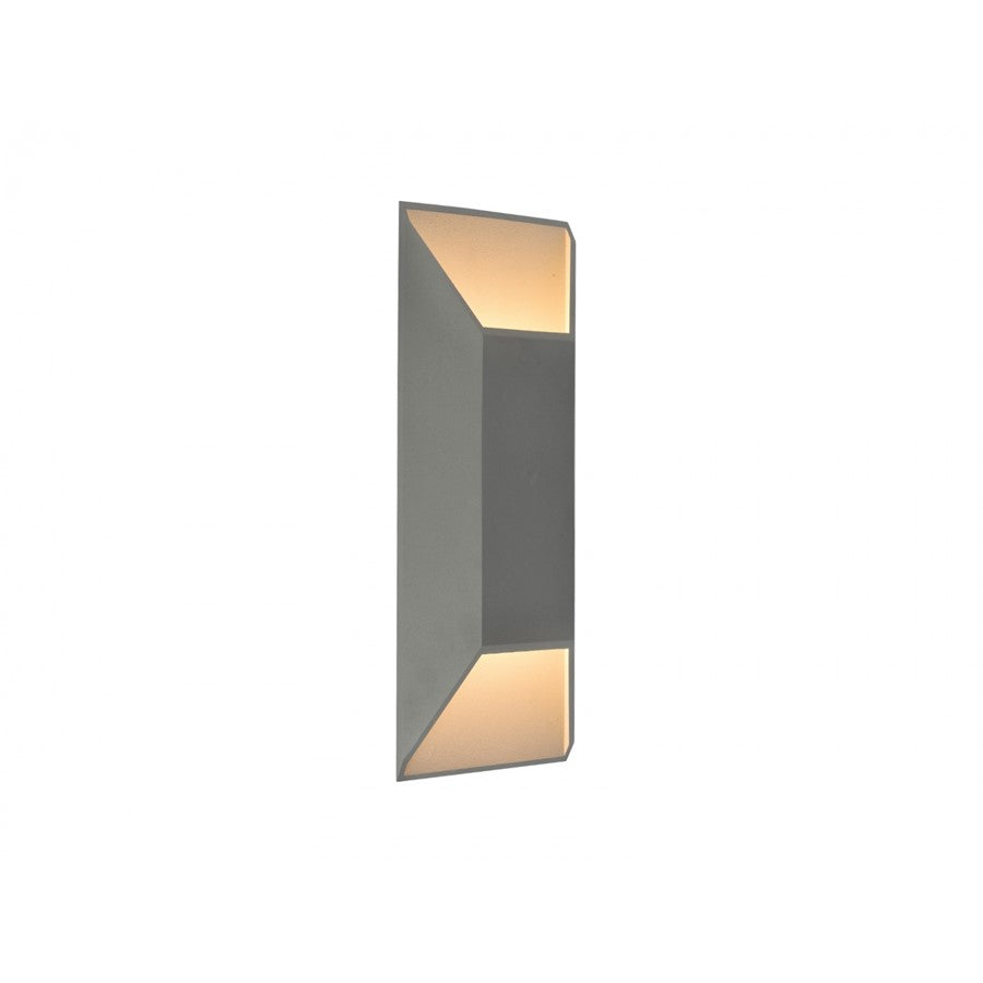 Avenue Lighting Avenue Outdoor 20in 1-Light LED Wall Sconce | Modern Silver Aluminum | Covered Patio & Entryway | 7 x 4 x 20 in | Model AV9898-SLV