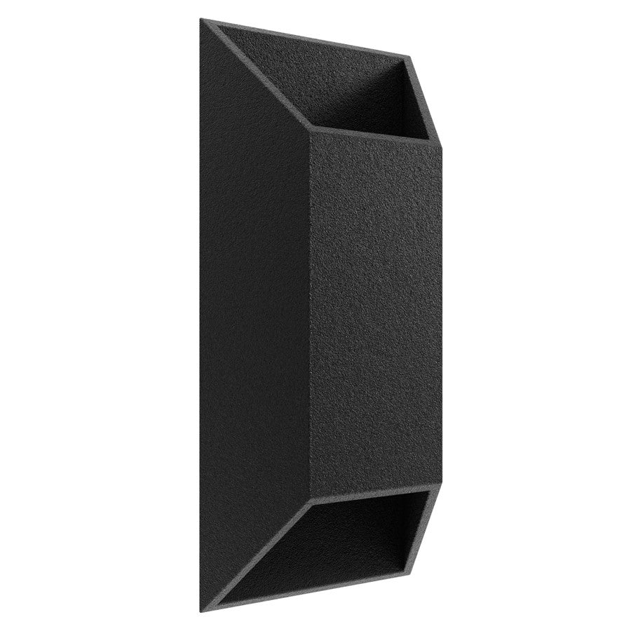 Avenue Lighting Avenue Outdoor 16in 1-Light LED Wall Sconce | Modern Black Aluminum | Covered Patio & Entryway | 7 x 4 x 16 in | Model AV9899-BLK