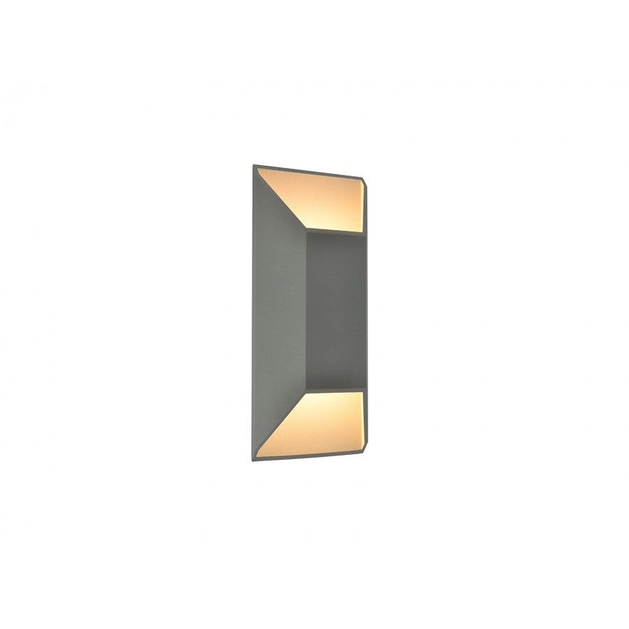 Avenue Lighting Avenue Outdoor 16in 1-Light LED Wall Sconce | Modern Silver Aluminum | Covered Patio & Entryway | 7 x 4 x 16 in | Model AV9899-SLV