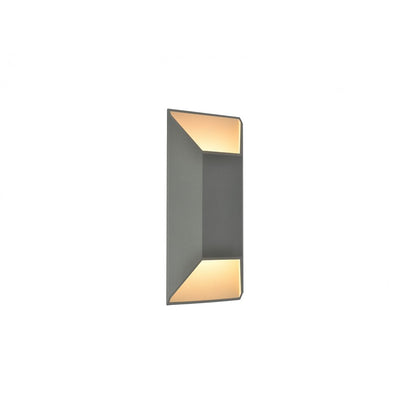 Avenue Lighting Avenue Outdoor 16in 1-Light LED Wall Sconce | Modern Silver Aluminum | Covered Patio & Entryway | 7 x 4 x 16 in | Model AV9899-SLV
