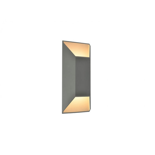 Avenue Lighting Avenue Outdoor 16in 1-Light LED Wall Sconce | Modern Silver Aluminum | Covered Patio & Entryway | 7 x 4 x 16 in | Model AV9899-SLV