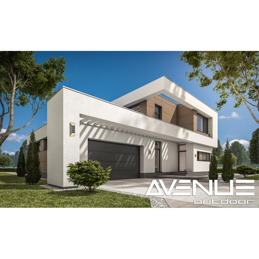 Avenue Lighting Avenue Outdoor 16in 1-Light LED Wall Sconce | Modern Silver Aluminum | Covered Patio & Entryway | 7 x 4 x 16 in | Model AV9899-SLV