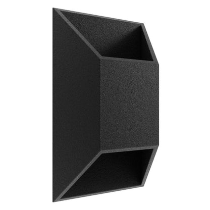 Avenue Lighting Avenue Outdoor 12in 1-Light LED Wall Sconce | Modern Black Aluminum | Covered Patio & Entryway | 7 x 4 x 12 in | Model AV9900-BLK