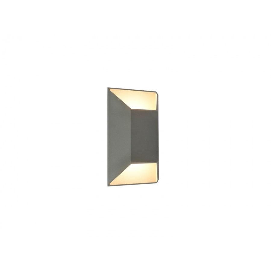 Avenue Lighting Avenue Outdoor 12in 1-Light Outdoor Sconce | Modern Silver Aluminum | Entryway & Patio | 4 x 7 x 12 in | Model AV9900-SLV