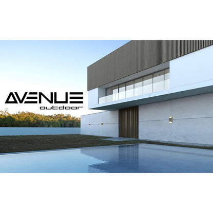 Avenue Lighting Avenue Outdoor 12in 1-Light Outdoor Sconce | Modern Silver Aluminum | Entryway & Patio | 4 x 7 x 12 in | Model AV9900-SLV