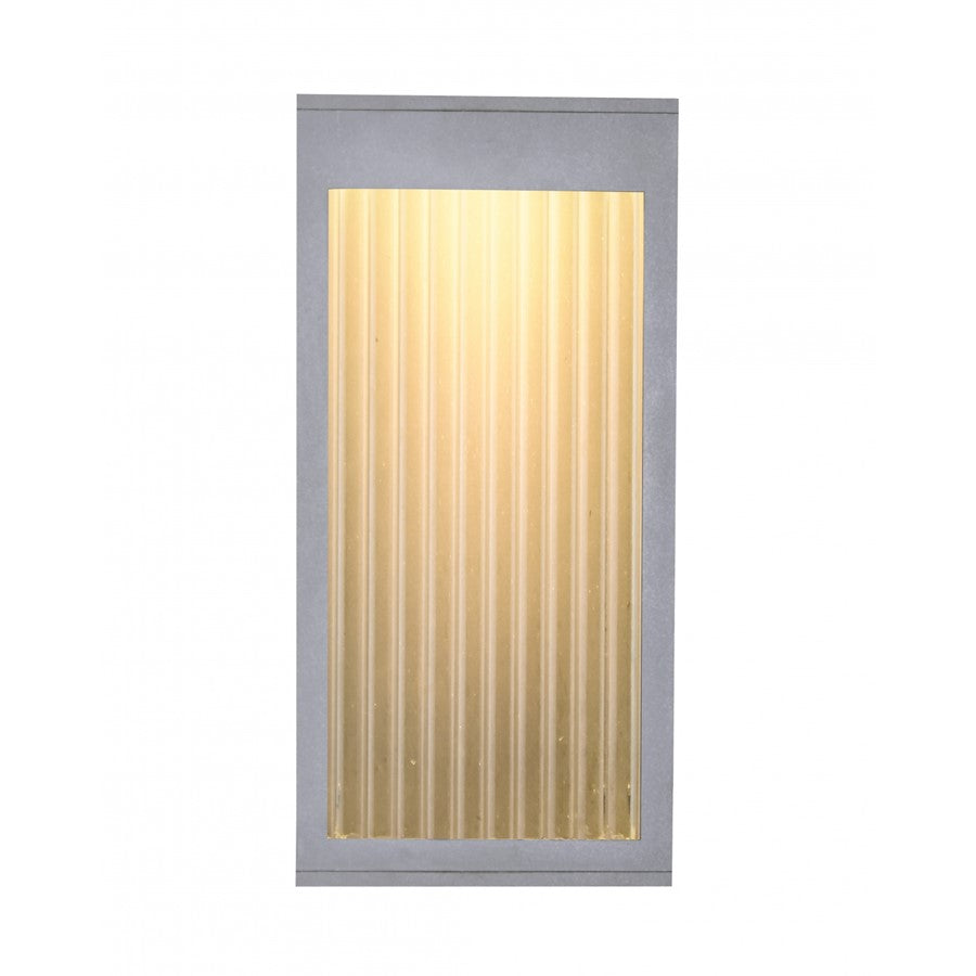 Avenue Lighting Avenue Outdoor 12in 1-Light Outdoor Pendant | Modern Silver Aluminum | Covered Patio & Entryway | 4 x 6 x 12 in | Model AV9901-SLV
