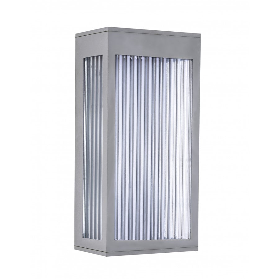 Avenue Lighting Avenue Outdoor 12in 1-Light Outdoor Pendant | Modern Silver Aluminum | Covered Patio & Entryway | 4 x 6 x 12 in | Model AV9901-SLV