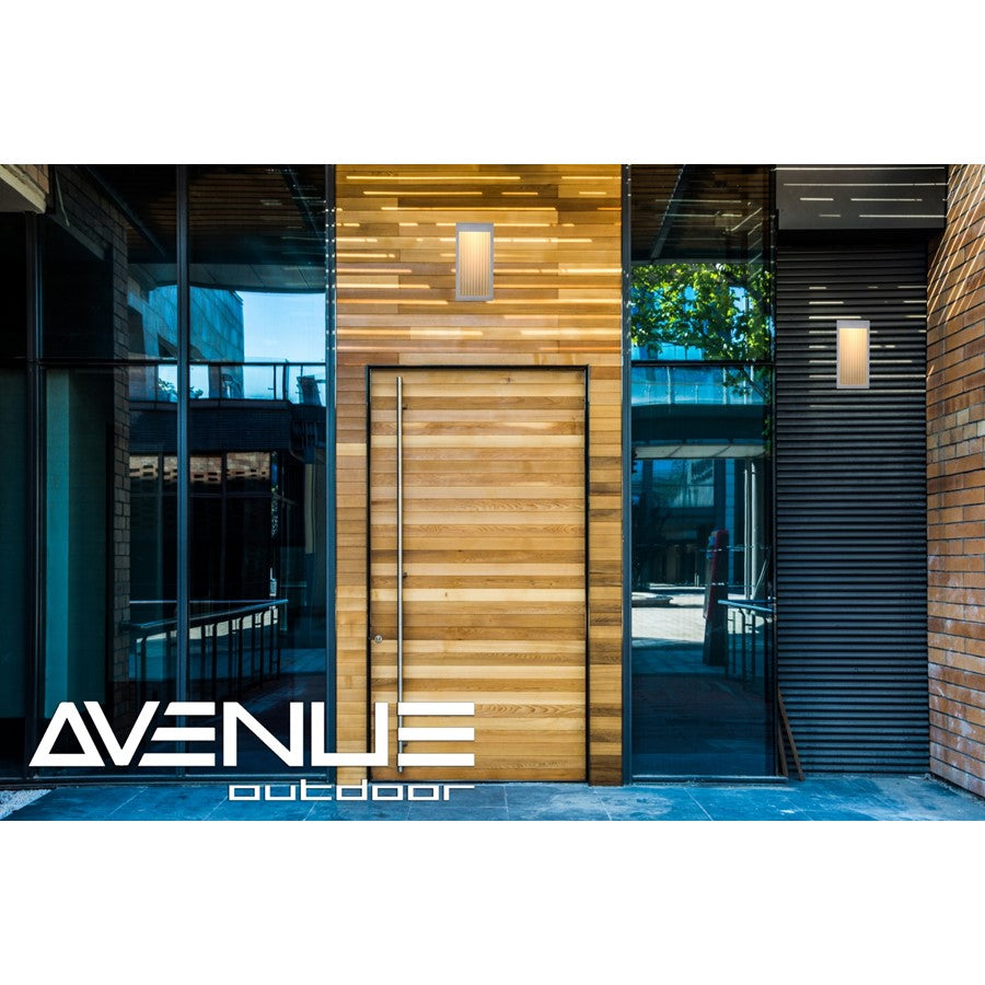 Avenue Lighting Avenue Outdoor 12in 1-Light Outdoor Pendant | Modern Silver Aluminum | Covered Patio & Entryway | 4 x 6 x 12 in | Model AV9901-SLV