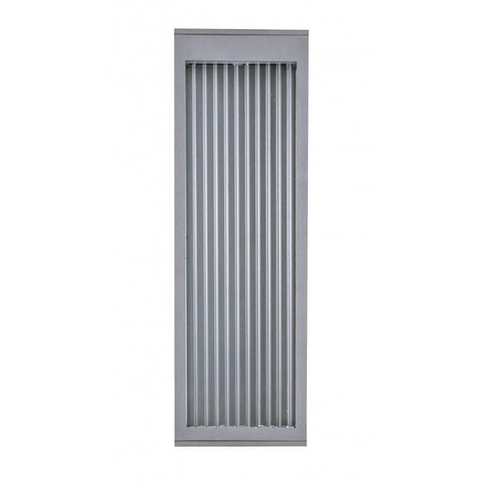 Avenue Lighting Avenue Outdoor 18in 1-Light Outdoor Sconce | Modern Silver Aluminum and Ribbed Glass | Entryway & Covered Patio | Model AV9902-SLV
