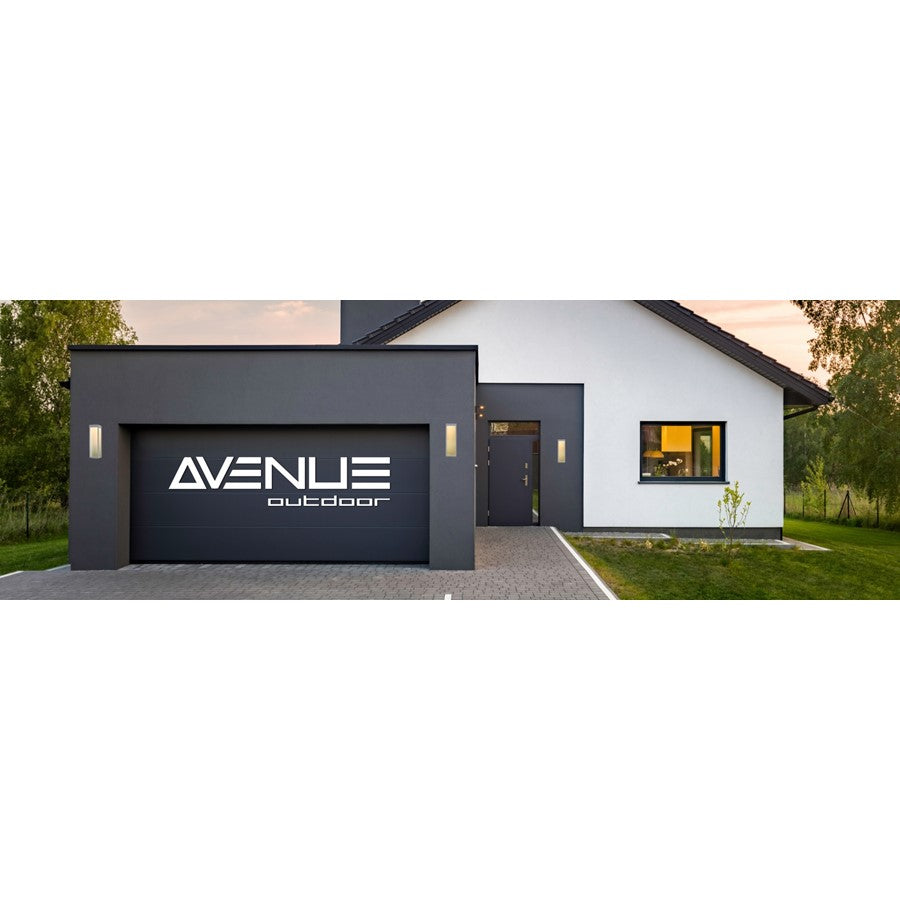 Avenue Lighting Avenue Outdoor 18in 1-Light Outdoor Sconce | Modern Silver Aluminum and Ribbed Glass | Entryway & Covered Patio | Model AV9902-SLV