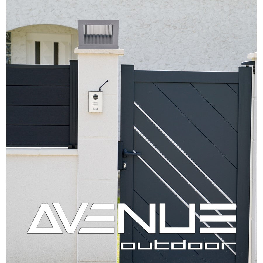 Avenue Lighting Avenue Outdoor 11in 1-Light Outdoor Sconce | Modern Silver Aluminum | Entryway & Covered Patio | 12 x 12 x 11 in | Model AV9904-SLV