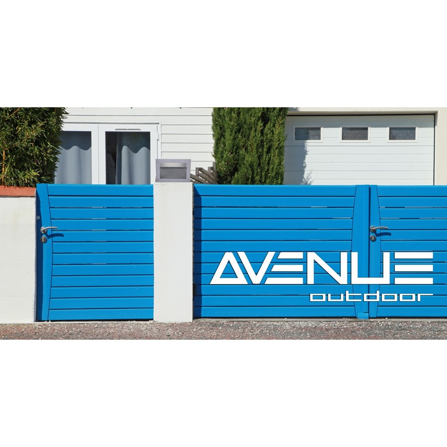 Avenue Lighting Avenue Outdoor 14in 1-Light Outdoor Sconce | Modern Silver Aluminum and Ribbed Glass | Entryway & Covered Patio | Model AV9905-SLV