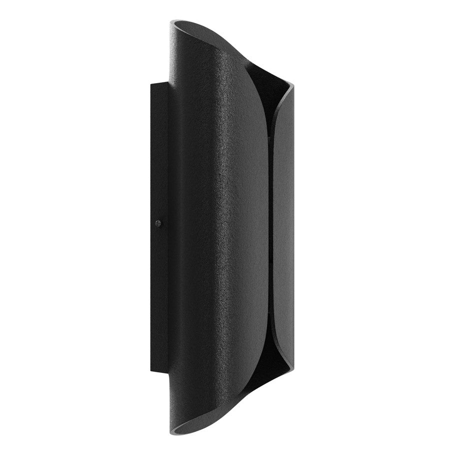 Avenue Lighting Avenue Outdoor 14in 1-Light Outdoor Sconce | Modern Black Aluminum Curved | Entryway & Covered Patio | Model AV9909-BLK