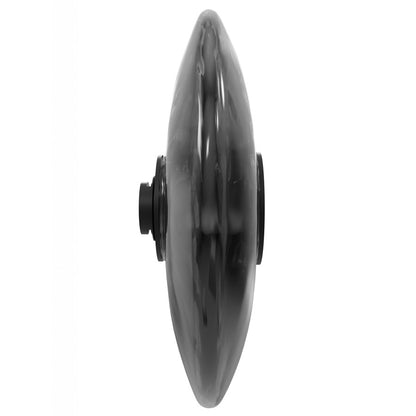 Avenue Lighting Fremont Disc 1-Light Wall Sconce | Sleek Modern Smoke Glass and Black | Hallway & Bathroom Vanity | 9 x 9 x 3 in | Model G202