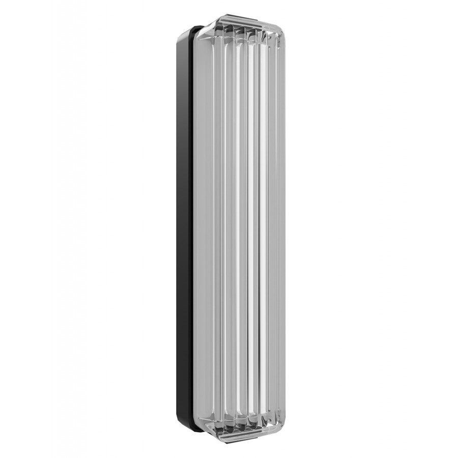 Avenue Lighting Fremont 12in 1-Light Wall Sconce | Sleek Chic Modern Frosted Clear Glass and Black Finish | Bedroom & Hallway Accent | Model G400
