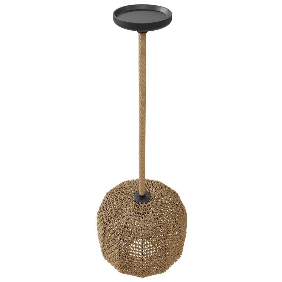 Avenue Lighting Malibu 9in 1-Light Pendant | Rustic Natural Hemp Rope | Kitchen Island & Dining Room | 11 x 11 x 9 in | Model HF1004-RP