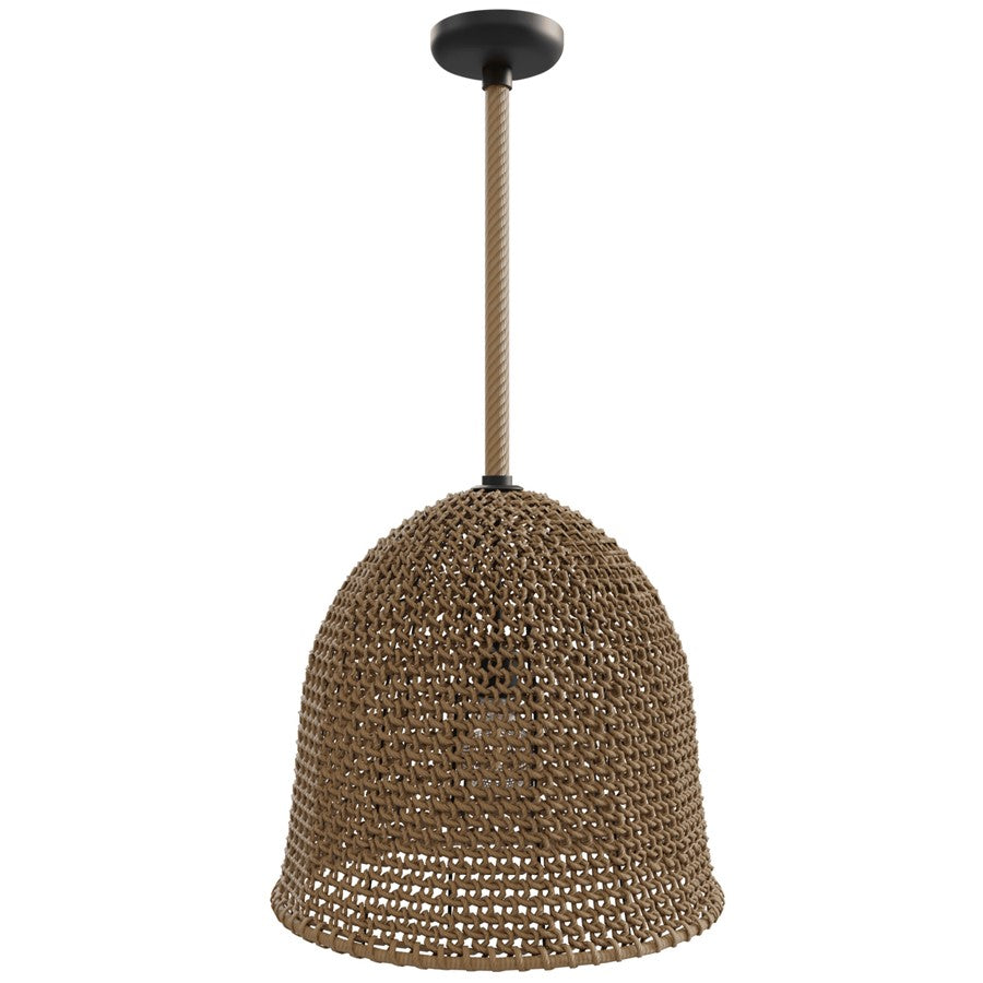 Avenue Lighting Malibu 20in 1-Light Pendant | Rustic Natural Hemp Rope | Kitchen Island & Dining Room | 20 x 20 x 20 in | Model HF1007-RP