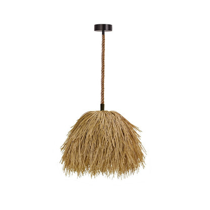 Avenue Lighting Malibu 20"H Hemp Rope Pendant, Black - AEHF1008-RP