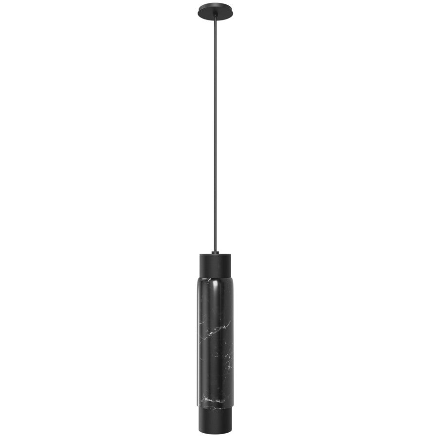 Avenue Lighting Cicada 14in 1-Light Pendant | Art Deco Black Marble | Kitchen Island & Dining Room | 3 x 3 x 14 in | Model HF1068-BLK