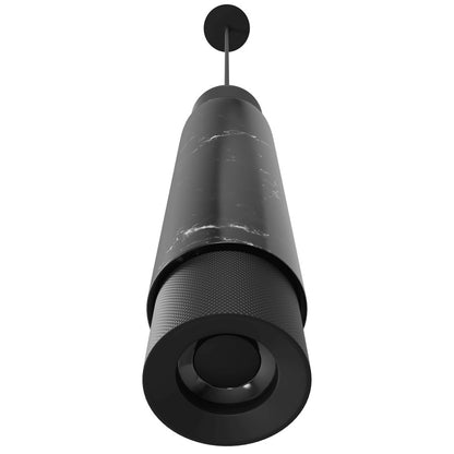 Avenue Lighting Cicada 14in 1-Light Pendant | Art Deco Black Marble | Kitchen Island & Dining Room | 3 x 3 x 14 in | Model HF1068-BLK
