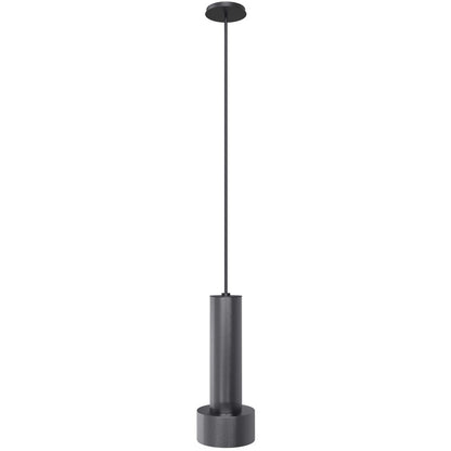 Avenue Lighting Cicada 10in 1-Light Pendant | Art Deco Knurled Dark Grey Aluminum | Kitchen Island & Dining Room | 4 x 4 x 10 in | Model HF1071-DGY