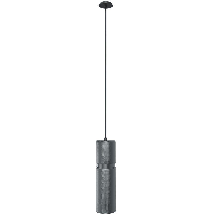 Avenue Lighting Cicada 10in 1-Light Pendant | Art Deco Knurled Dark Grey and Pewter Aluminum | Kitchen Island & Dining Room | Model HF1073-LDG