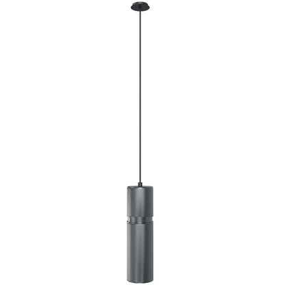 Avenue Lighting Cicada 10in 1-Light Pendant | Art Deco Knurled Dark Grey and Pewter Aluminum | Kitchen Island & Dining Room | Model HF1073-LDG