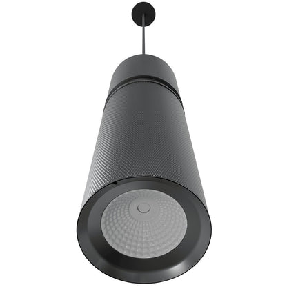Avenue Lighting Cicada 10in 1-Light Pendant | Art Deco Knurled Dark Grey and Pewter Aluminum | Kitchen Island & Dining Room | Model HF1073-LDG