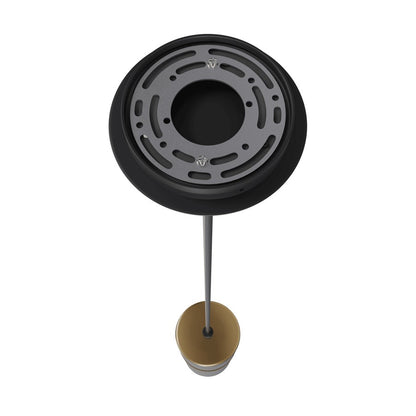 Avenue Lighting Cicada 10in 1-Light Pendant | Art Deco Knurled Dark Grey and Brass Aluminum | Kitchen Island & Dining Room | Model HF1074-DGY
