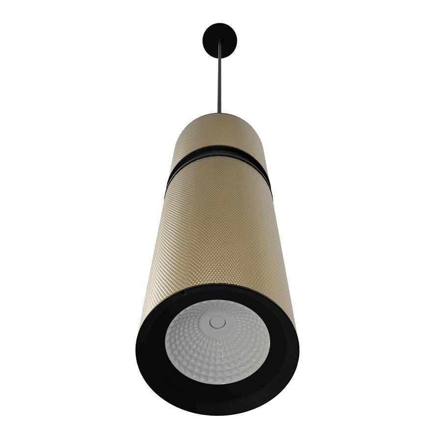 Avenue Lighting Cicada 10in 1-Light Pendant | Art Deco Knurled Brass and Black Aluminum | Kitchen Island & Dining Room | Model HF1075-BBK