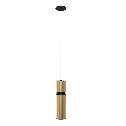 Avenue Lighting Cicada 10in 1-Light Pendant | Art Deco Smooth Brass and Black Aluminum | Kitchen Island & Dining Room | Model HF1076-BBK