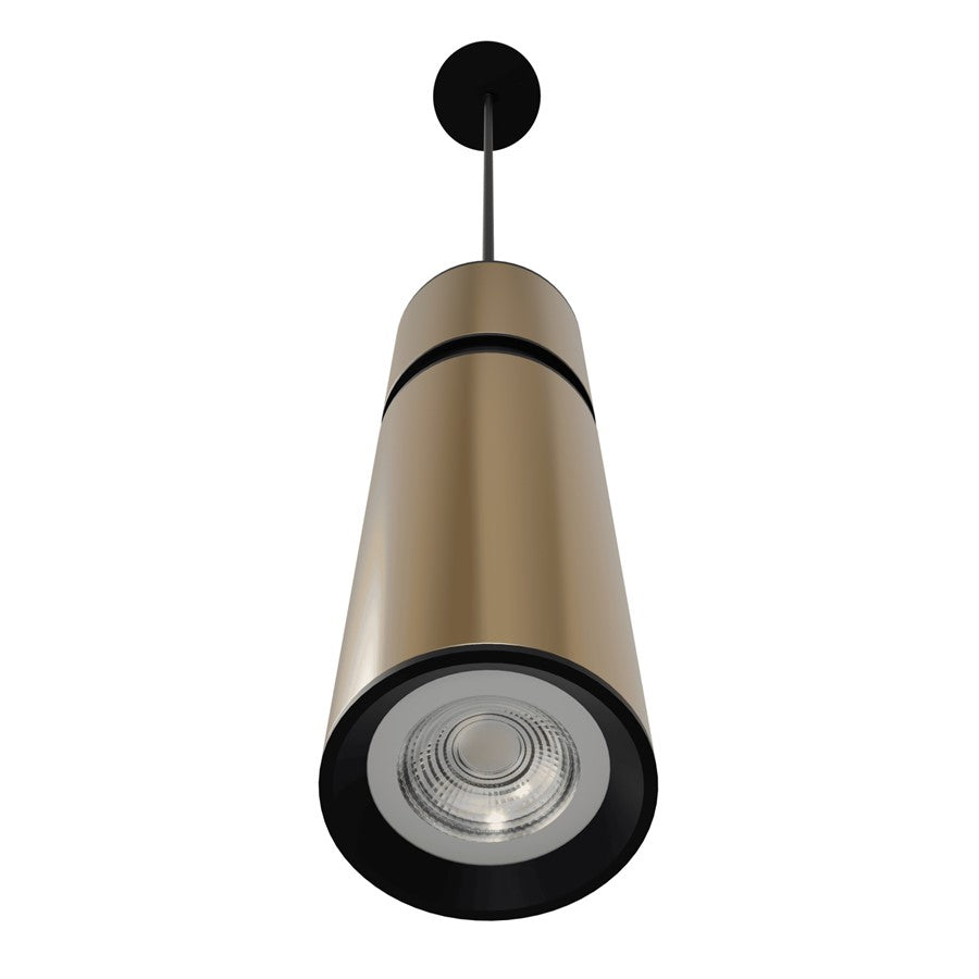 Avenue Lighting Cicada 10in 1-Light Pendant | Art Deco Smooth Brass and Black Aluminum | Kitchen Island & Dining Room | Model HF1076-BBK