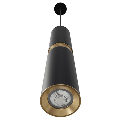 Avenue Lighting Cicada 13in 1-Light Pendant | Art Deco Black and Knurled Brass Aluminum | Kitchen Island & Dining Room | Model HF1078-BBK