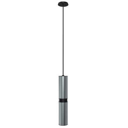Avenue Lighting Cicada 12in 1-Light Pendant | Art Deco Knurled Dark Grey and Black Aluminum | Kitchen Island & Dining Room | Model HF1078-DGY