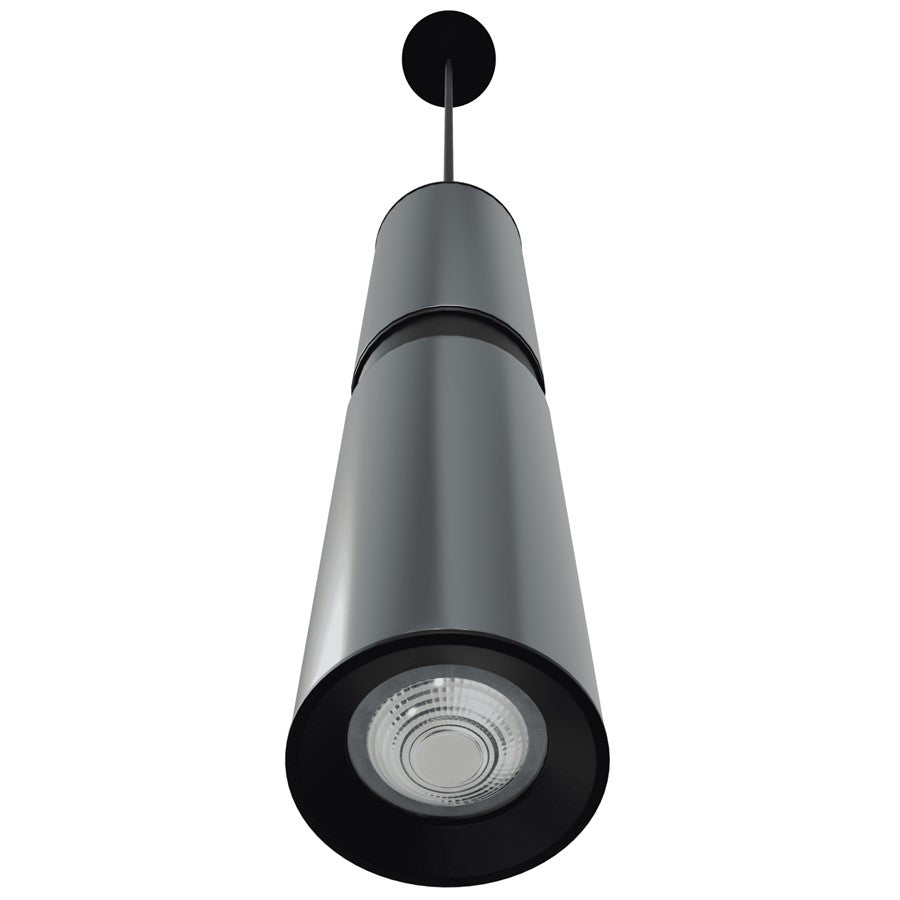 Avenue Lighting Cicada 12in 1-Light Pendant | Art Deco Knurled Dark Grey and Black Aluminum | Kitchen Island & Dining Room | Model HF1078-DGY