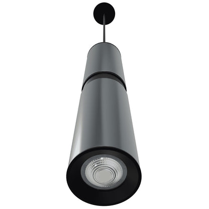 Avenue Lighting Cicada 12in 1-Light Pendant | Art Deco Knurled Dark Grey and Black Aluminum | Kitchen Island & Dining Room | Model HF1078-DGY
