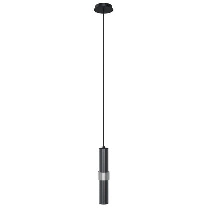 Avenue Lighting Cicada 15in 1-Light Pendant | Art Deco Dark Grey and Knurled Light Grey Aluminum | Kitchen Island & Dining Room | Model HF1080-LDG