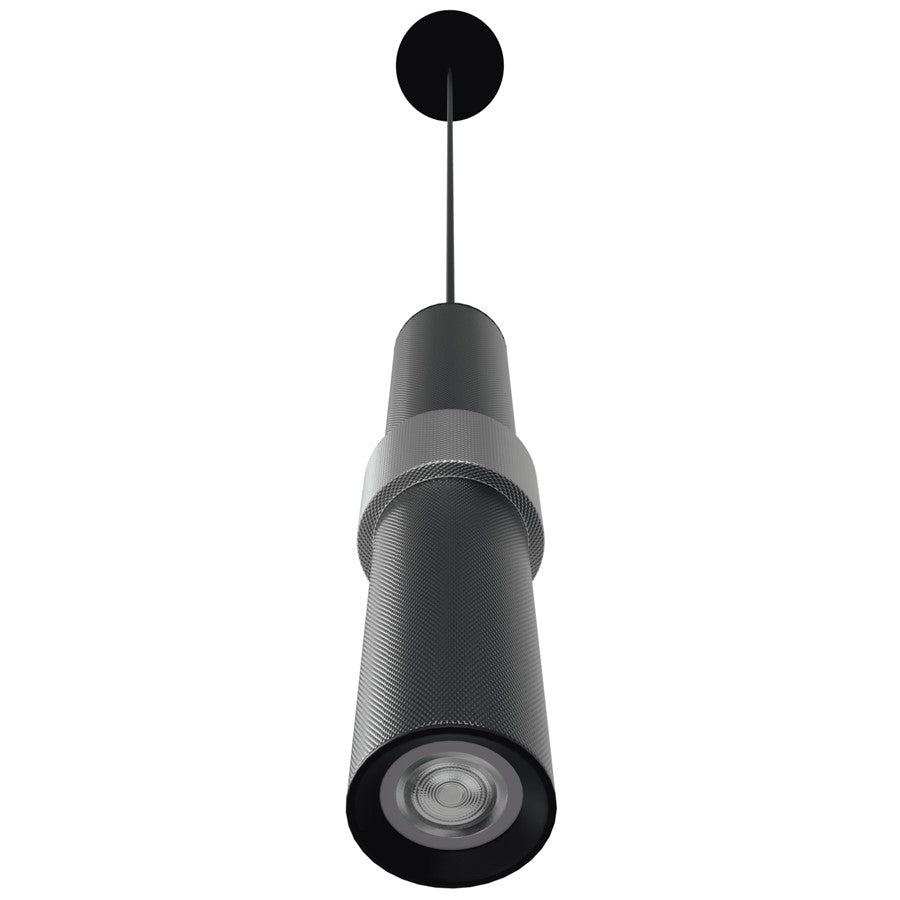 Avenue Lighting Cicada 15in 1-Light Pendant | Art Deco Dark Grey and Knurled Light Grey Aluminum | Kitchen Island & Dining Room | Model HF1080-LDG