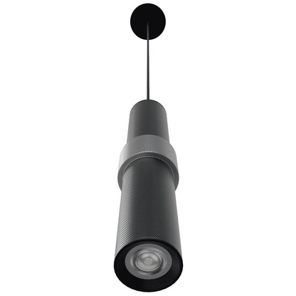 Avenue Lighting Cicada 15in 1-Light Pendant | Art Deco Dark Grey and Knurled Light Grey Aluminum | Kitchen Island & Dining Room | Model HF1080-LDG