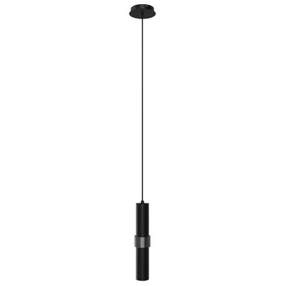 Avenue Lighting Cicada 15in 1-Light Pendant | Art Deco Black and Knurled Black Aluminum | Kitchen Island & Dining Room | Model HF1081-BLK