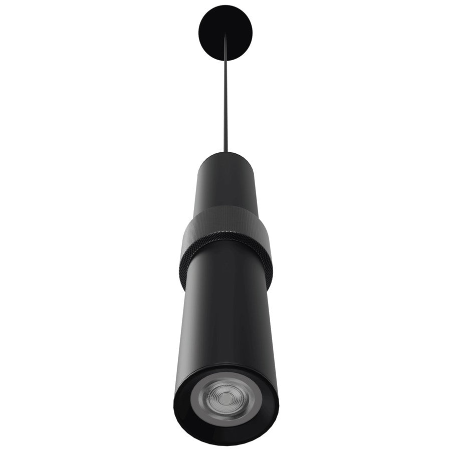 Avenue Lighting Cicada 15in 1-Light Pendant | Art Deco Black and Knurled Black Aluminum | Kitchen Island & Dining Room | Model HF1081-BLK