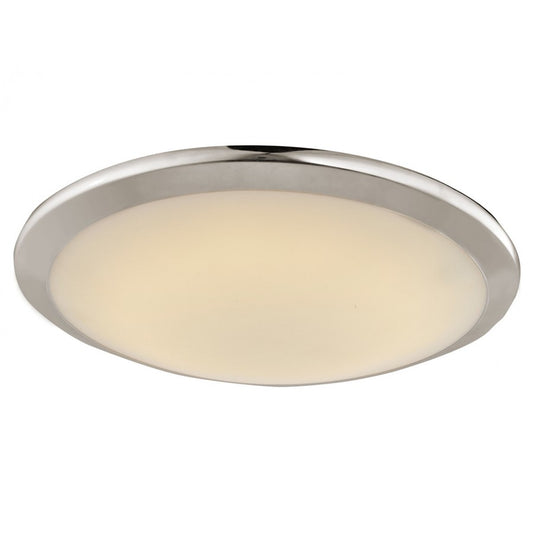 Avenue Lighting Cermack St. 12in 1-Light Flush Mount | Modern Brushed Nickel Steel and Glass | Hallway & Bedroom | 12 x 12 x 4 in | Model HF1101-BN