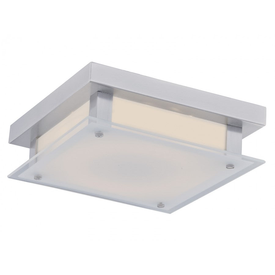 Avenue Lighting Cermack St. 10in 1-Light LED Flush Mount | Polished Chrome Steel and Glass | Bedroom & Hallway | 10 x 10 x 3 in | Model HF1103-CH