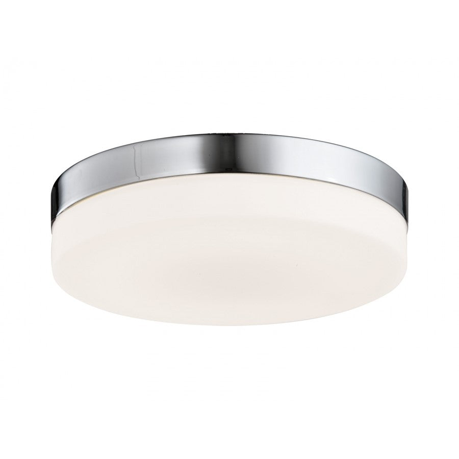 Avenue Lighting Cermack St. 11in 1-Light Flush Mount | Brushed Nickel and Glass | Kitchen & Hallway | 11 x 11 x 3 in | Model HF1107-BN