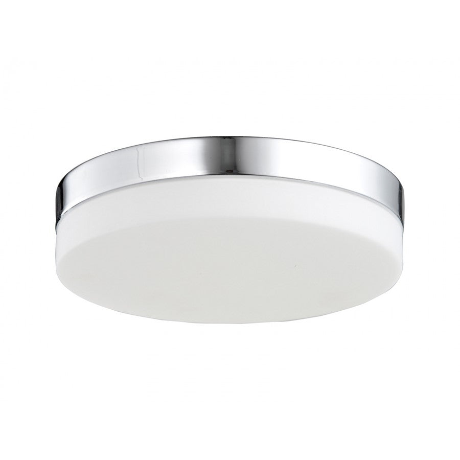 Avenue Lighting Cermack St. 11in 1-Light Flush Mount | Polished Chrome and Glass | Kitchen & Hallway | 11 x 11 x 3 in | Model HF1107-CH