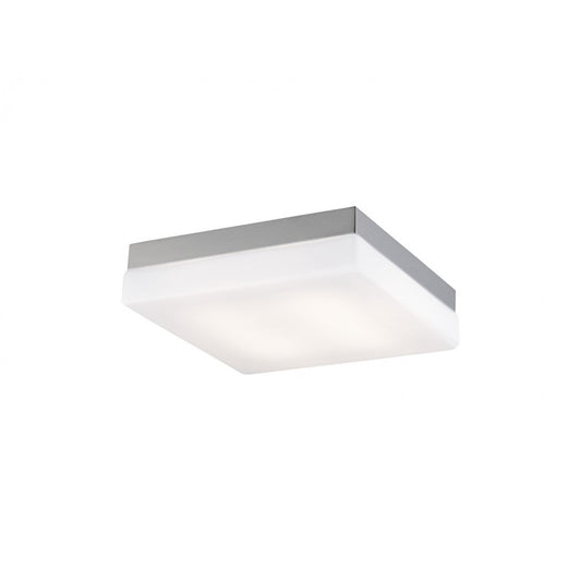 Avenue Lighting Cermack St. 8in 1-Light Flush Mount | Brushed Nickel and Glass | Kitchen & Hallway | 8 x 8 x 2 in | Model HF1108-BN