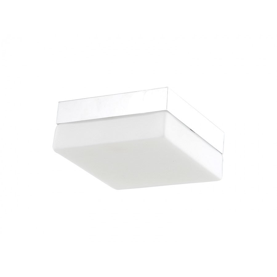 Avenue Lighting Cermack St. 9in 1-Light Flush Mount | Modern Polished Chrome and Glass | Hallway & Bathroom | 9 x 9 x 2 in | Model HF1109-CH