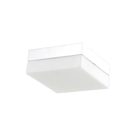 Avenue Lighting Cermack St. 9in 1-Light Flush Mount | Modern Polished Chrome and Glass | Hallway & Bathroom | 9 x 9 x 2 in | Model HF1109-CH
